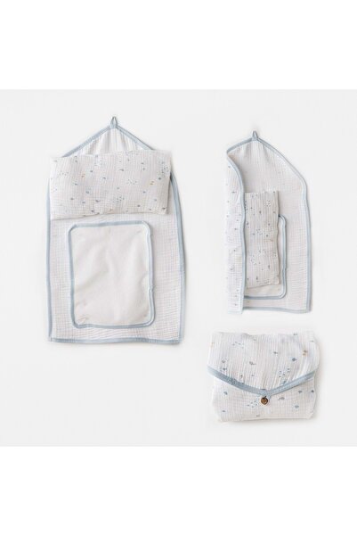 andywawa Baby Changing Mat Ocean Is My Happy Place Muslin White