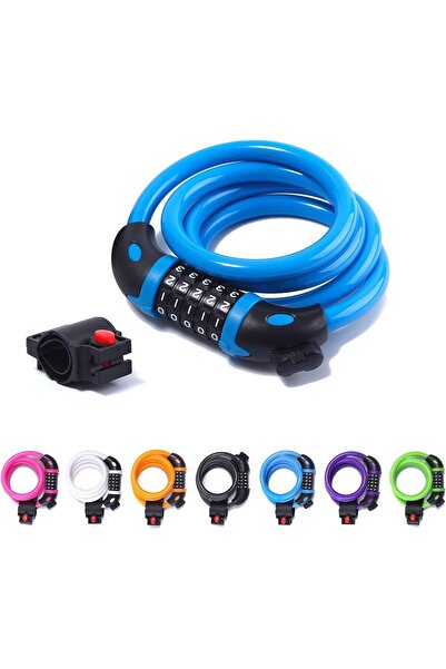 Streak Şifreli Bisiklet Scooter Kilidi 5 Haneli Kod Şifreli Motosiklet Kiliti Pvc Paslanmaz