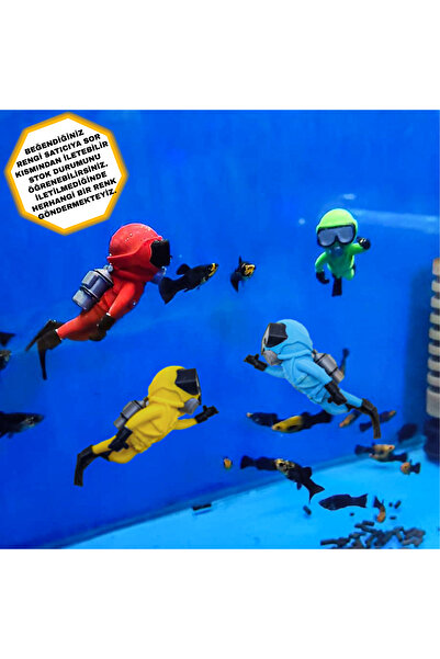 BİRRDESİGN Akvaryum Dalgıç Adam Dekoru Balık Adam dekoru