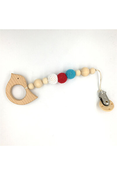 Factory Price - عضاضة خشبية مع مشبك مصاصة - طائر