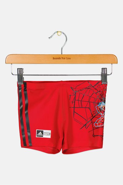 adidas Kids Boy Graphic Printed Outdoor Shorts, Red