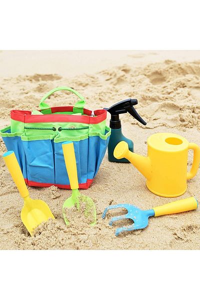 Yelajoy 11-piece gardening toy set for kids, safe and durable, BPA-free, with a carrying bag, for ages 3+