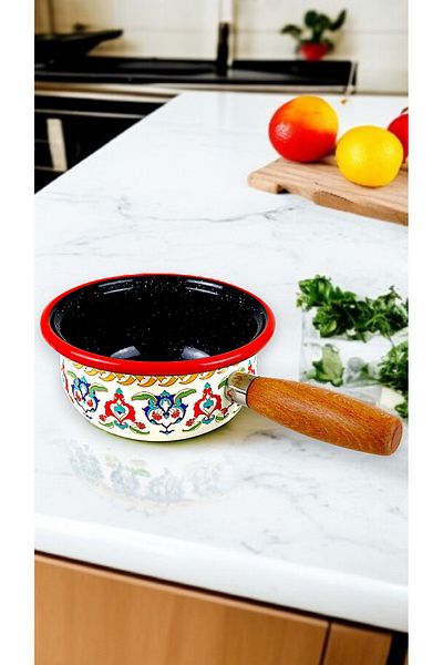 İnci Emaye 20 No 1.7 Lt.Enameled Pot, Serving, Food Camping, Picnic, Dowry