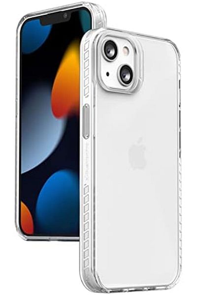 Amazingthing AT Titan Pro Back Cover + Transparent Matte Lens Frame for iPhone 13, Thermoplastic Polyurethane