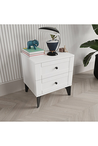 DRNHOME TOPRAK BEYAZ KOMODİN