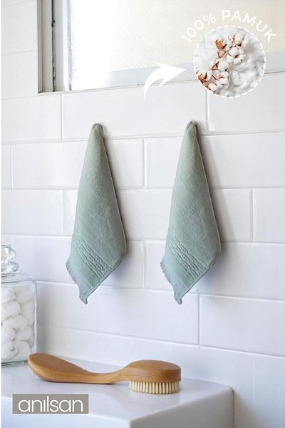 Anılsan 2 Pack Luno Mini Towel 30X35 cm – Bathroom Kitchen, Baby Face Hand Towel