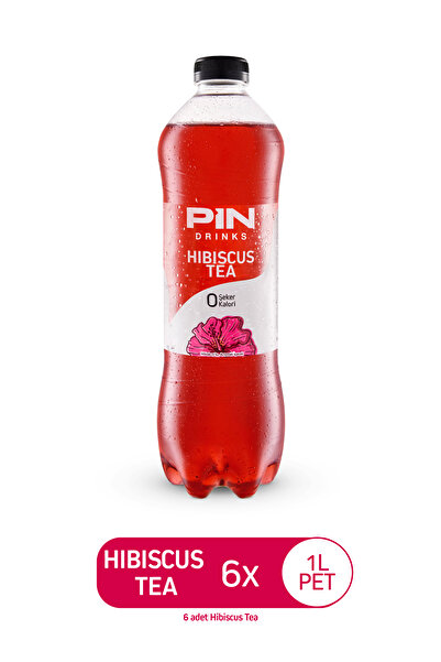 Pin Hibiskus Çayı - Şekersiz & Kalorisiz 1 Litre X 6 Adet