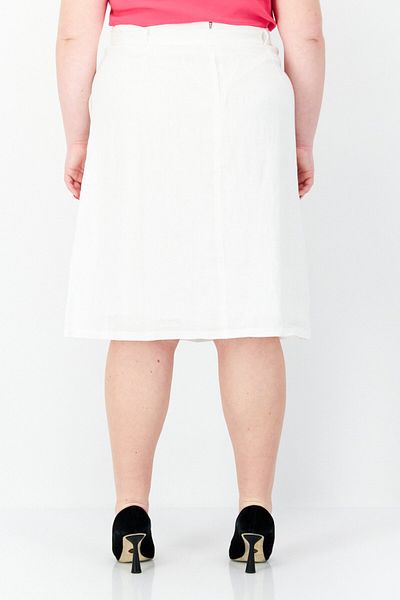 Gerry Weber Women Plain Pull On Midi Skirt, White
