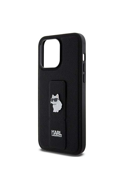 Karl Lagerfeld Case for IPhone 14 Pro Max, Karl Lagerfeld, Saffiano Gripstand, Black