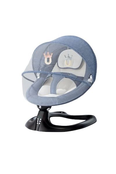OEM Leagăn Electric Pentru Bebeluși Cu Telecomandă, Design Ergonomic, Temporizator, 5 Viteze, Albastru