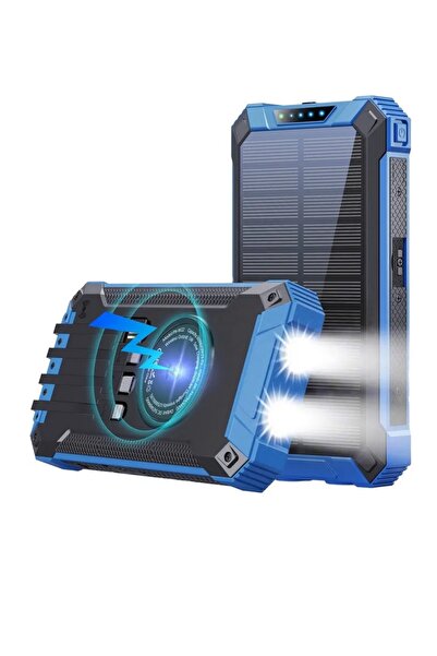 JUNGLEE 20000MAH POWERBANK SOLAR GÜNEŞ ENERJİLİ WİRELESS KABLOSUZ ŞARJ ÖZELLİ...