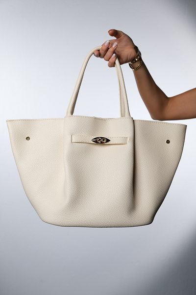 LuviShoes Γυναικεία τσάντα ώμου NICOL Cream Floater
