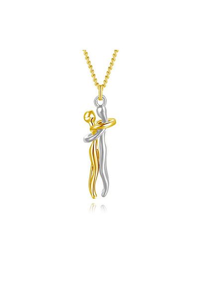 Choice 50cm yongbao-GoldSilver Fashion Hugging Necklace Jewelry Choker Hug Pendant Chain Men Necklaces For