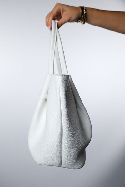 LuviShoes Geantă de umăr pentru femei NICOL White Floater