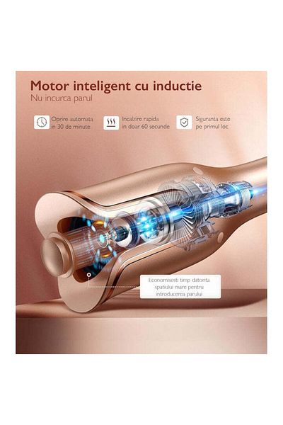 FadeBlade Ondulator automat de păr CurlMaster Pro, auriu