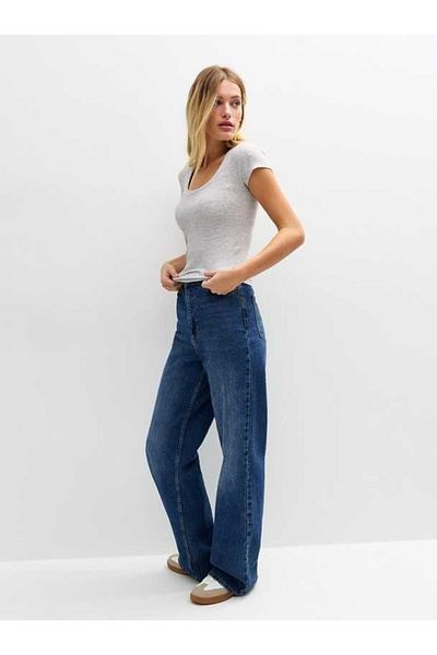 Rooted Women's Gray Melange, Square Neck T-Shirt & Blouse, Lycra Ribbed Camisole Fabric