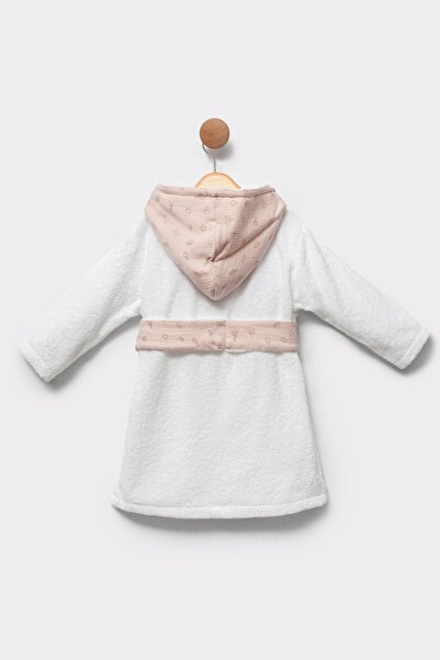 Cassiope Kapüşonlu Banyo Seti Şampuan Hediyeli 4 Parça Hediye Kutulu Kız Bebek Bornoz Seti