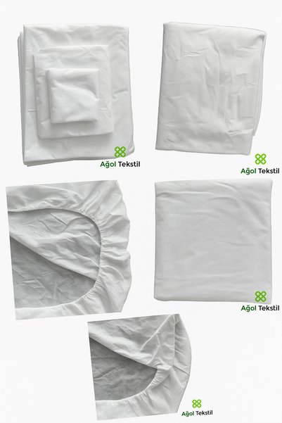 ağol tekstil Single Duvet Cover Set – Set of 10 |   Disposable, Sanitary Bed Set with Elastic Sheets