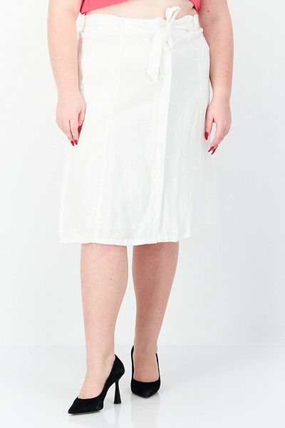 Gerry Weber Women Plain Pull On Midi Skirt, White