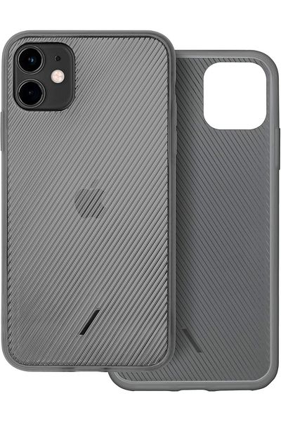 Native Union Ultra-Slim Transparent Protective Case for iPhone 11 - Dark Gray (Rubber)