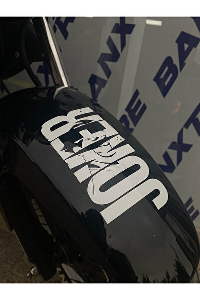 Banxtre Dekoratif Beyaz Joker Sticker Motor-araba-kask Için Etiket 15cmx7.5cm (1 ADET)