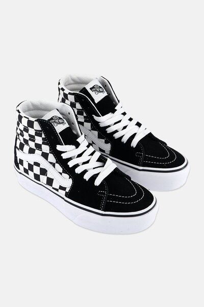 Vans حذاء نسائي Sk8-Hi ذو رباط ونعل سميك، أسود