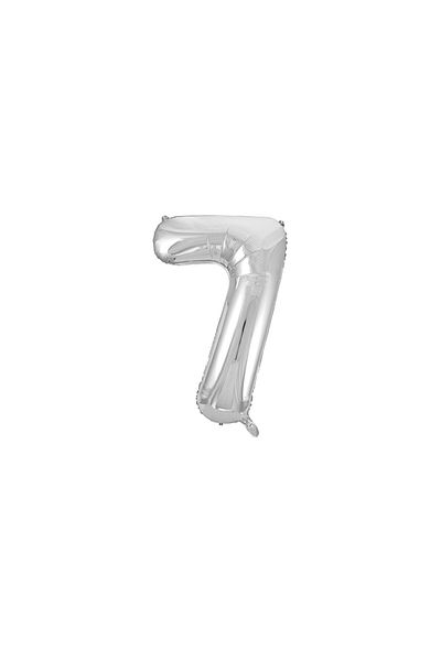 TATLI GÜNLER 34" Foil Balloon Number 7 Silver