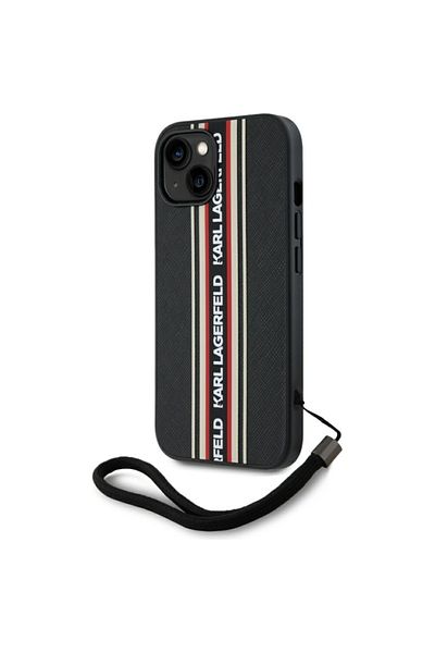 Karl Lagerfeld Case for IPhone 15, Karl Lagerfeld, Saffiano Athleisure, Red
