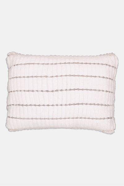 VCNY Home Faux-Fur Pillow 60 L x 40 W cm, White
