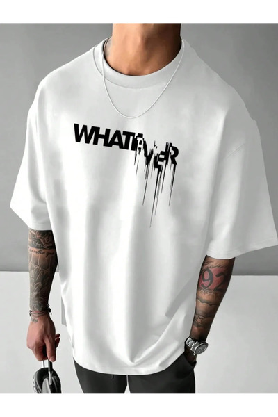 Marco Fresco Unisex Μπλουζάκι Oversize με στάμπα Whatever