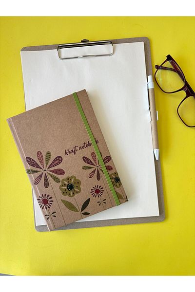 Adalinhome Atakids Lizy Kraft Secret Keeper File, Kraft Notebook and Pen Set