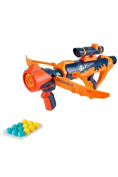 ACTION ONE Pistol Air Blasters stil arbaleta Action One, cu luneta si 12 mingii de burete EVA, 39.5x20x24.5 cm