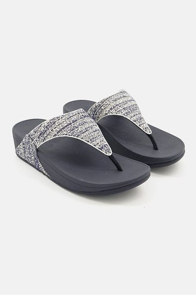 Fitflop Women Lulu Shimmerwave Toe Post Sandals, Navy