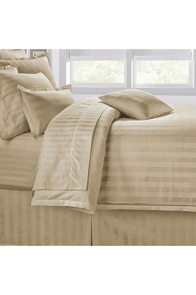 Orange Bed & Bath Damask | 100% Cotton Double Size Size 6 Piece Hotel Comforter Set|Beige 269 × 239 Cm