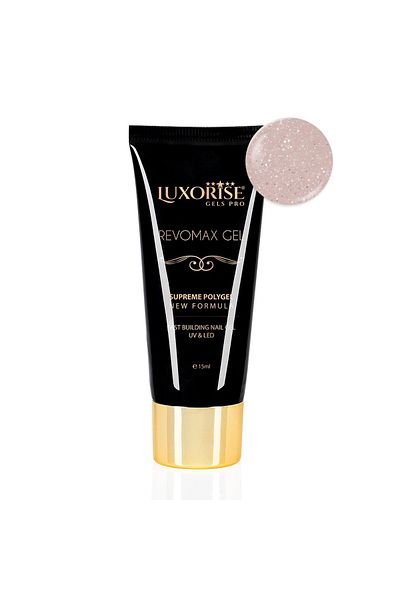 LUXORISE Polygel Revomax Gel Auriu Topit, 15ml