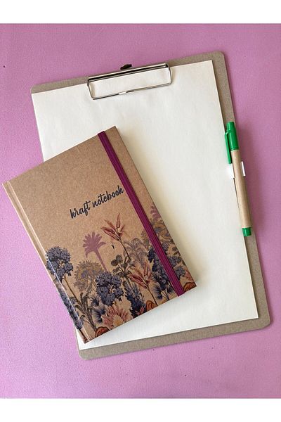 Adalinhome Atakids Lizy Kraft Secret Keeper File, Kraft Notebook and Pen Set
