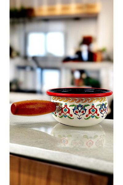 İnci Emaye 20 No 1.7 Lt.Enameled Pot, Serving, Food Camping, Picnic, Dowry