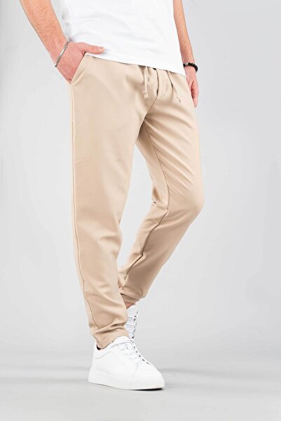 bombe Pantaloni de jogger pentru bărbați, cu talie elastică, din bumbac, cu ș...