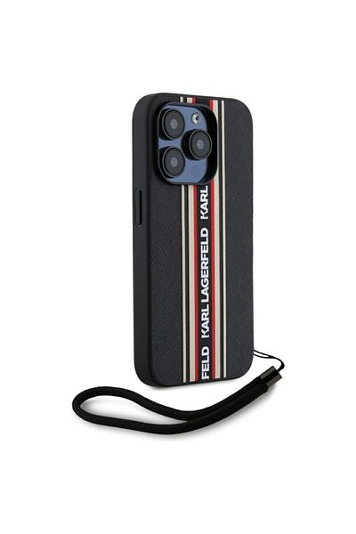 Karl Lagerfeld Case for IPhone 15 Pro, Karl Lagerfeld, Saffiano Athleisure, Red
