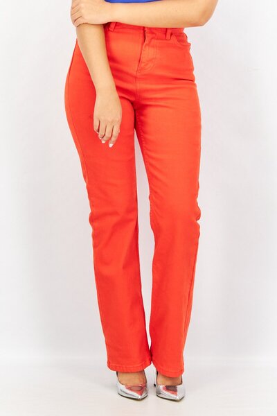 Don't Call Me Jennyfer Women Regular Fit Textured Jeans, Red
