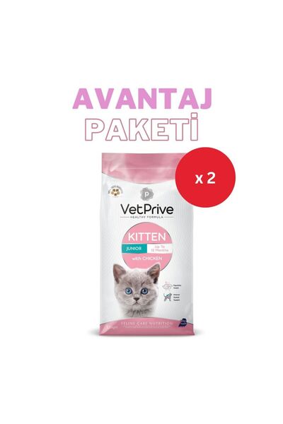 VetPrive Elite Paws Vet Prive Avantaj Paketi 1.5 KG X 2 Adet Kitten Yavru Ked...