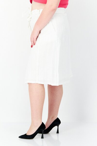 Gerry Weber Women Plain Pull On Midi Skirt, White