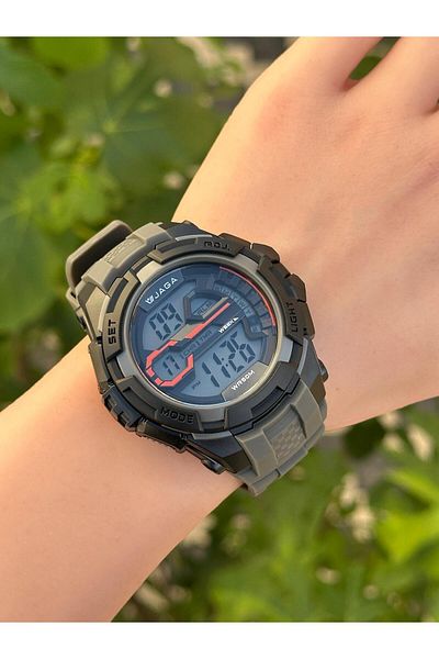 Jaga Digital 2 Years Warranty Alarm+Stopwatch+Light and Calendar 5 Atm Young Sports Men's Wristwatch Jg019
