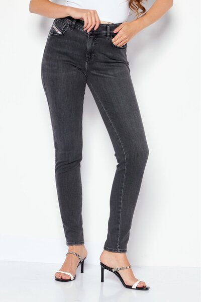 Diesel Women Slim Fit Wash Stretchable Denim Jeans, Wash Black