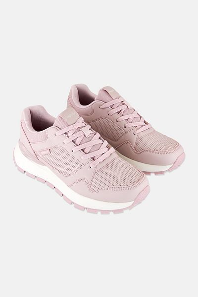 Algspar Women Lace Up Outdoor Shoes, Pink