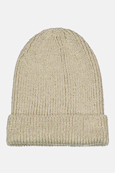 Reserved Women Metallic Knitted Beanie, Grey