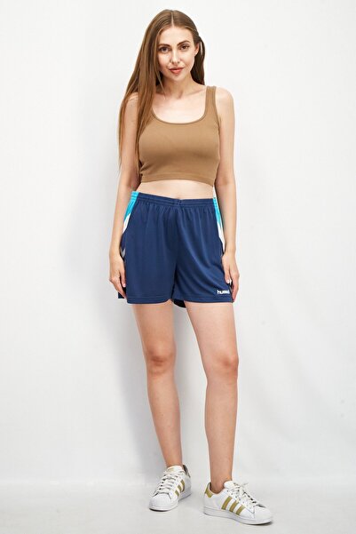 hummel Women Sportswear Fit Training Shorts, Navy Blue Combo