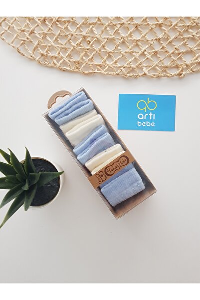 artıbebe Newborn Blue Baby Socks Set of 5 |   100% Cotton Antiallergic Baby B...