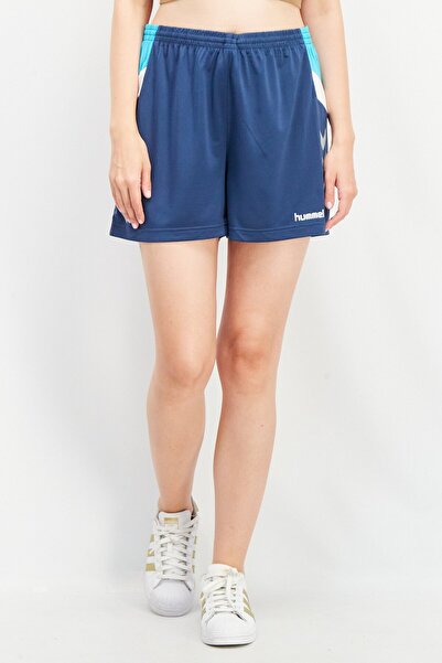hummel Women Sportswear Fit Training Shorts, Navy Blue Combo