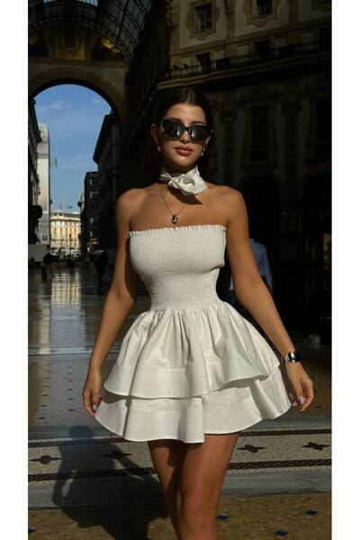 Friday Mood Rochie de damă cu volan fără bretele